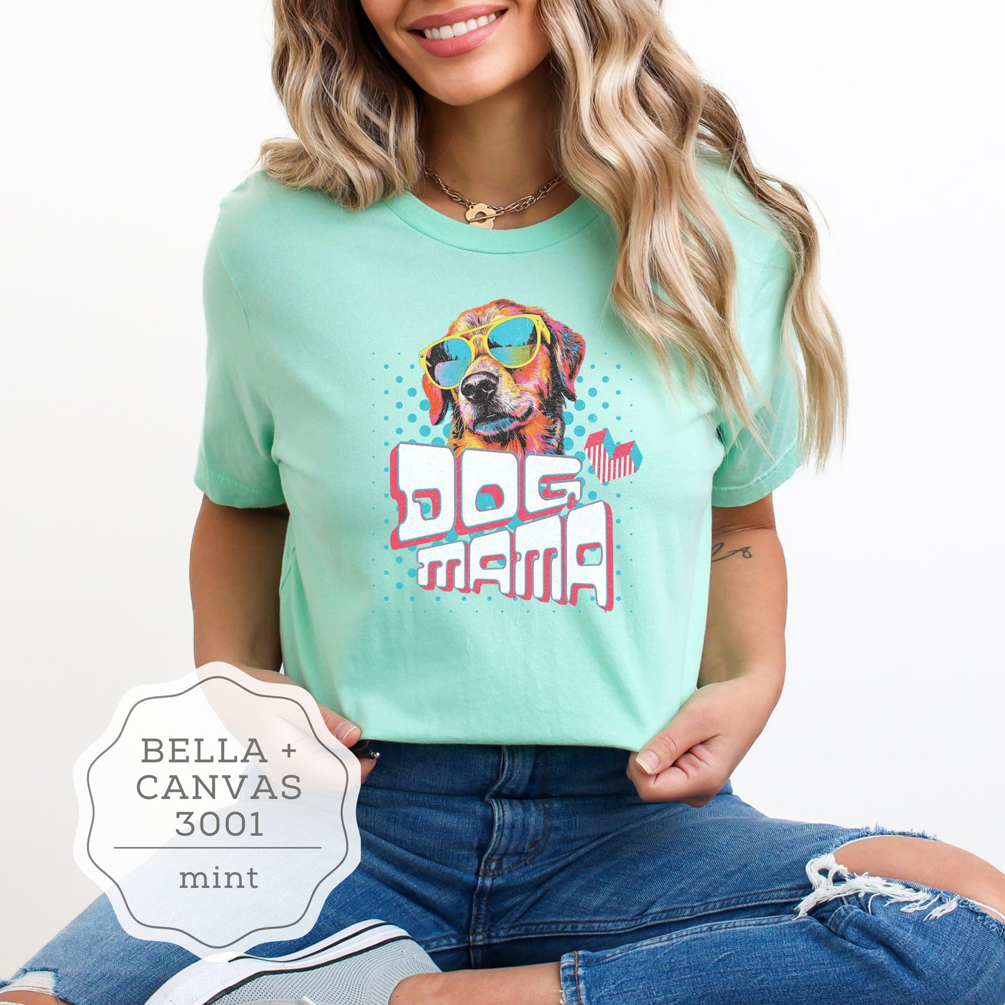 Dog Mama Shirt - Bella+Canvas 3001