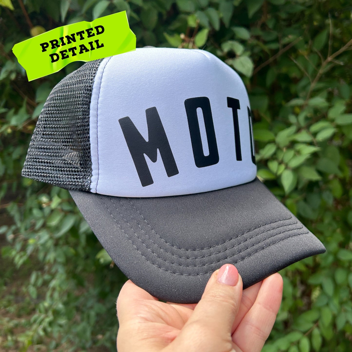 Graphic Moto Mesh Foam Trucker Hat