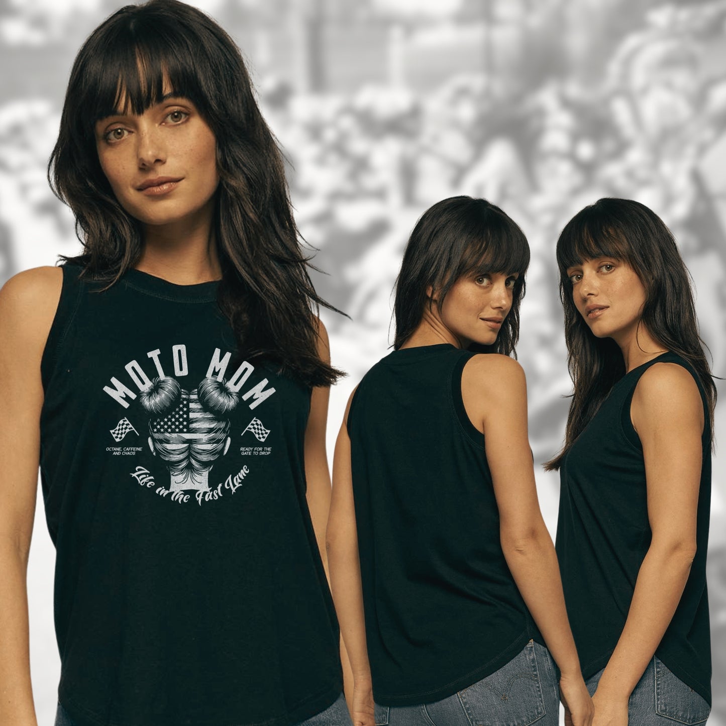 Motorcycle "Moto Mom" Women's Relaxed Jersey Tank Top