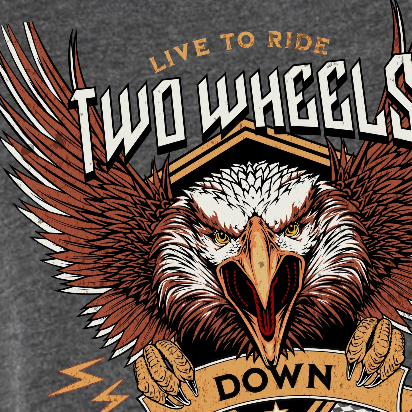 Women's Motorcycle Biker T-Shirt "Two Wheels Down" LAT3502