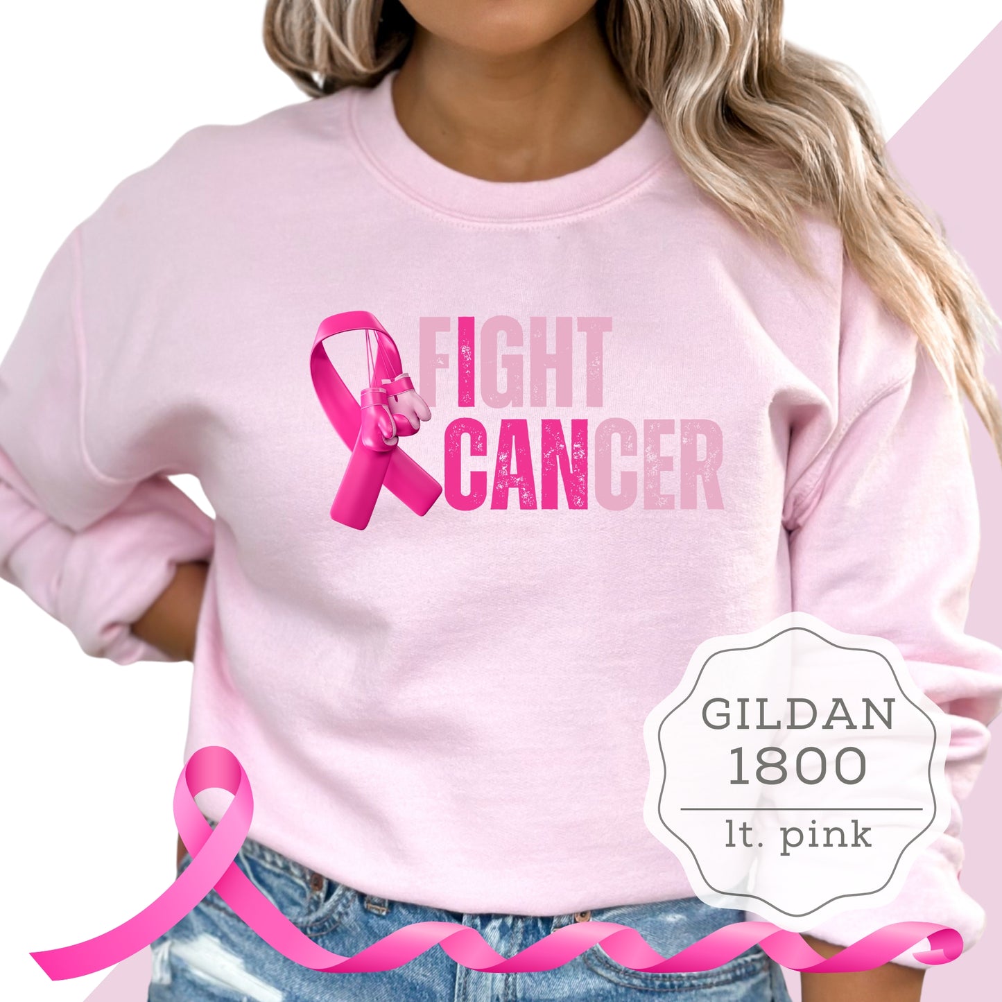 Cancer Fighter Sweatshirt "I Can Fight Cancer", "I Fought Cancer and Won"