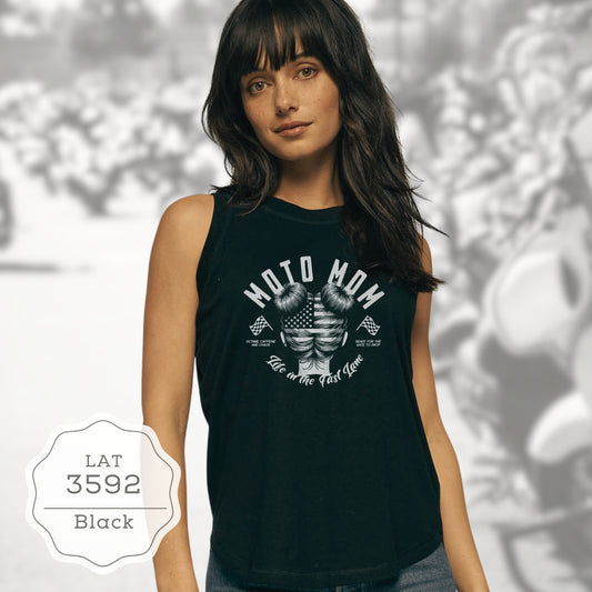 Motorcycle "Moto Mom" Women's Relaxed Jersey Tank Top