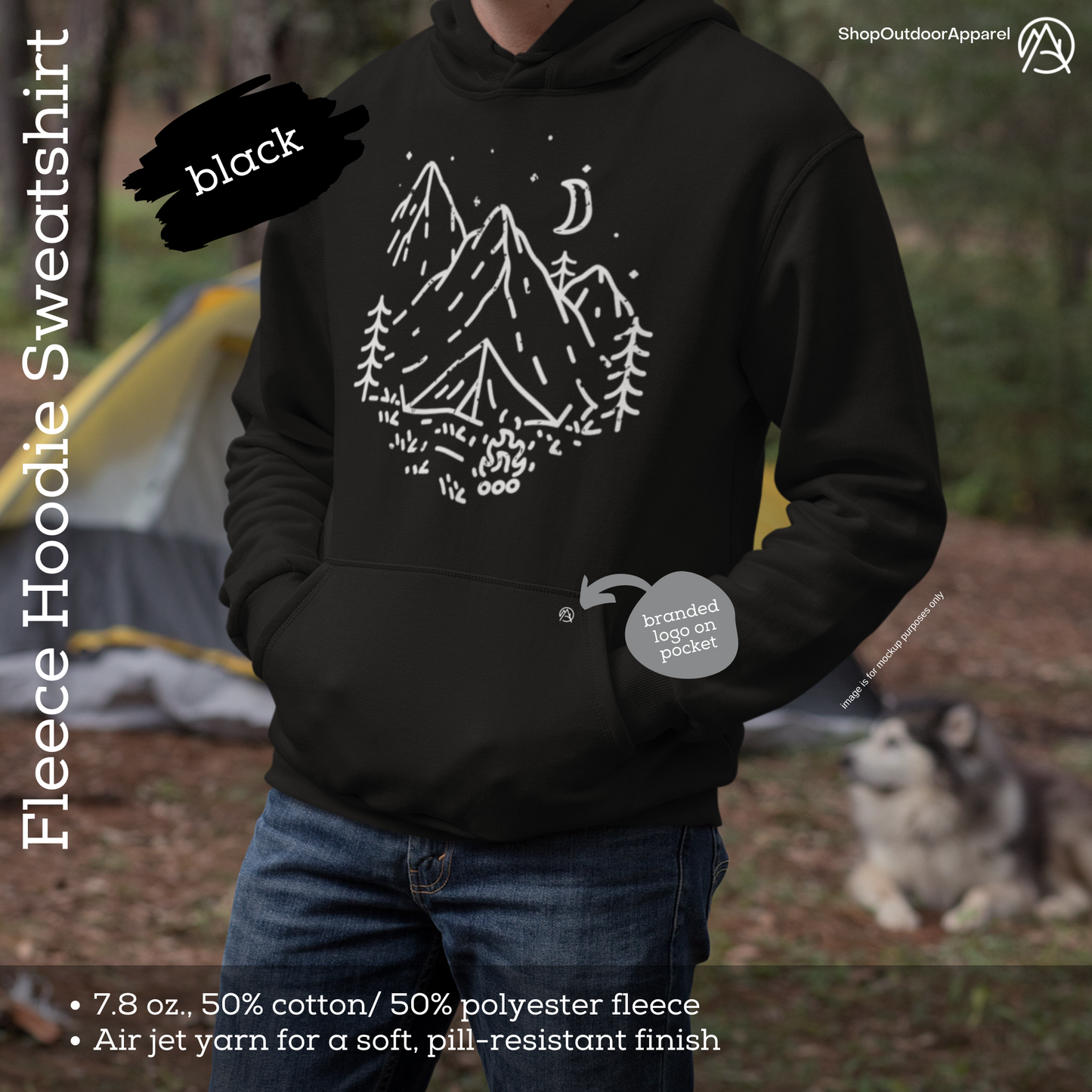 Unisex Hoodie 7.8 oz., 50% Cotton/50% Polyester Fleece