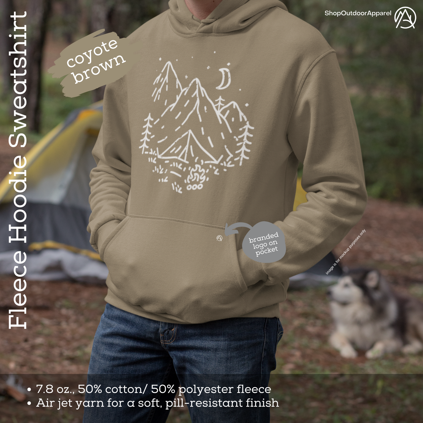 Unisex Hoodie 7.8 oz., 50% Cotton/50% Polyester Fleece