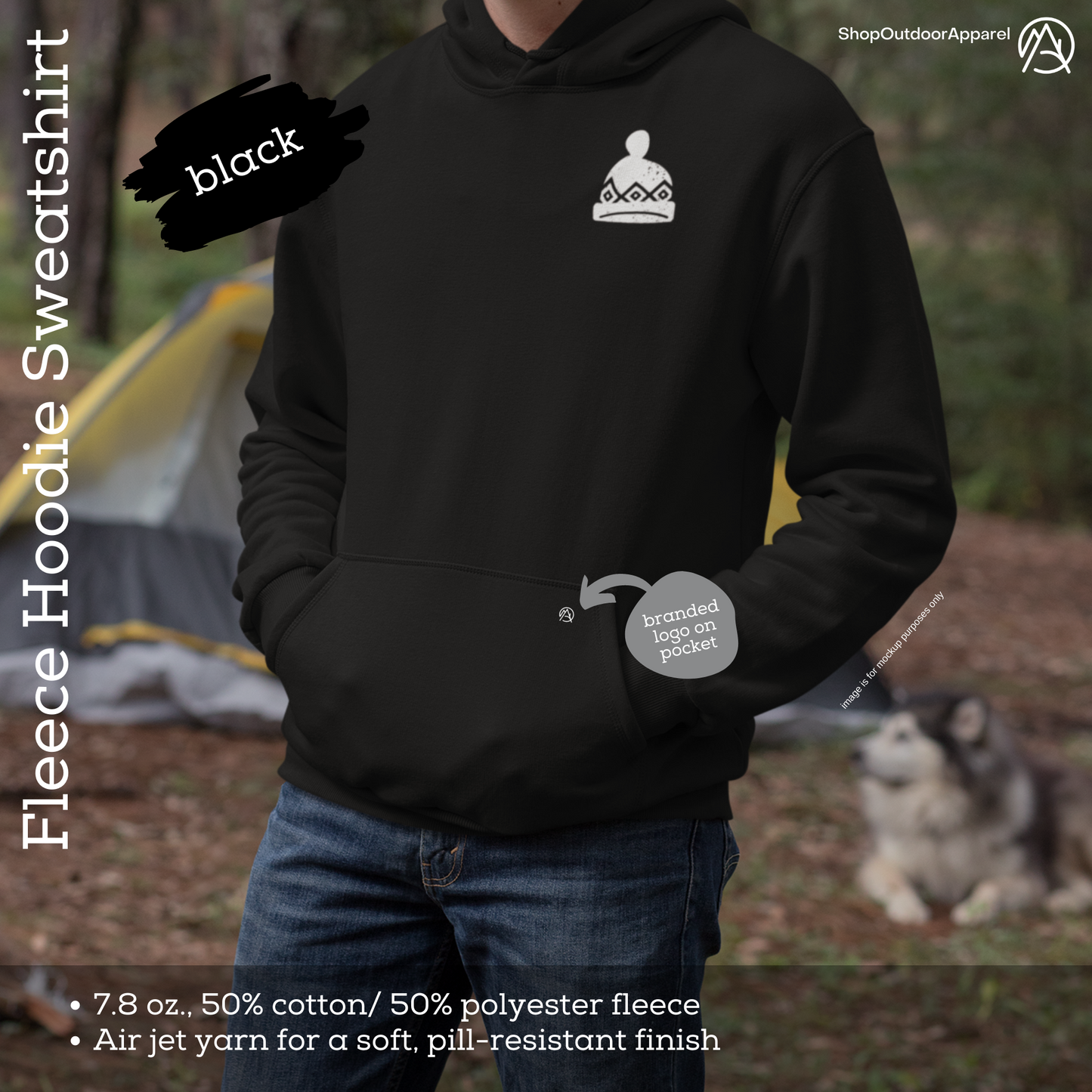 Unisex Hoodie 7.8 oz., 50% Cotton/50% Polyester Fleece